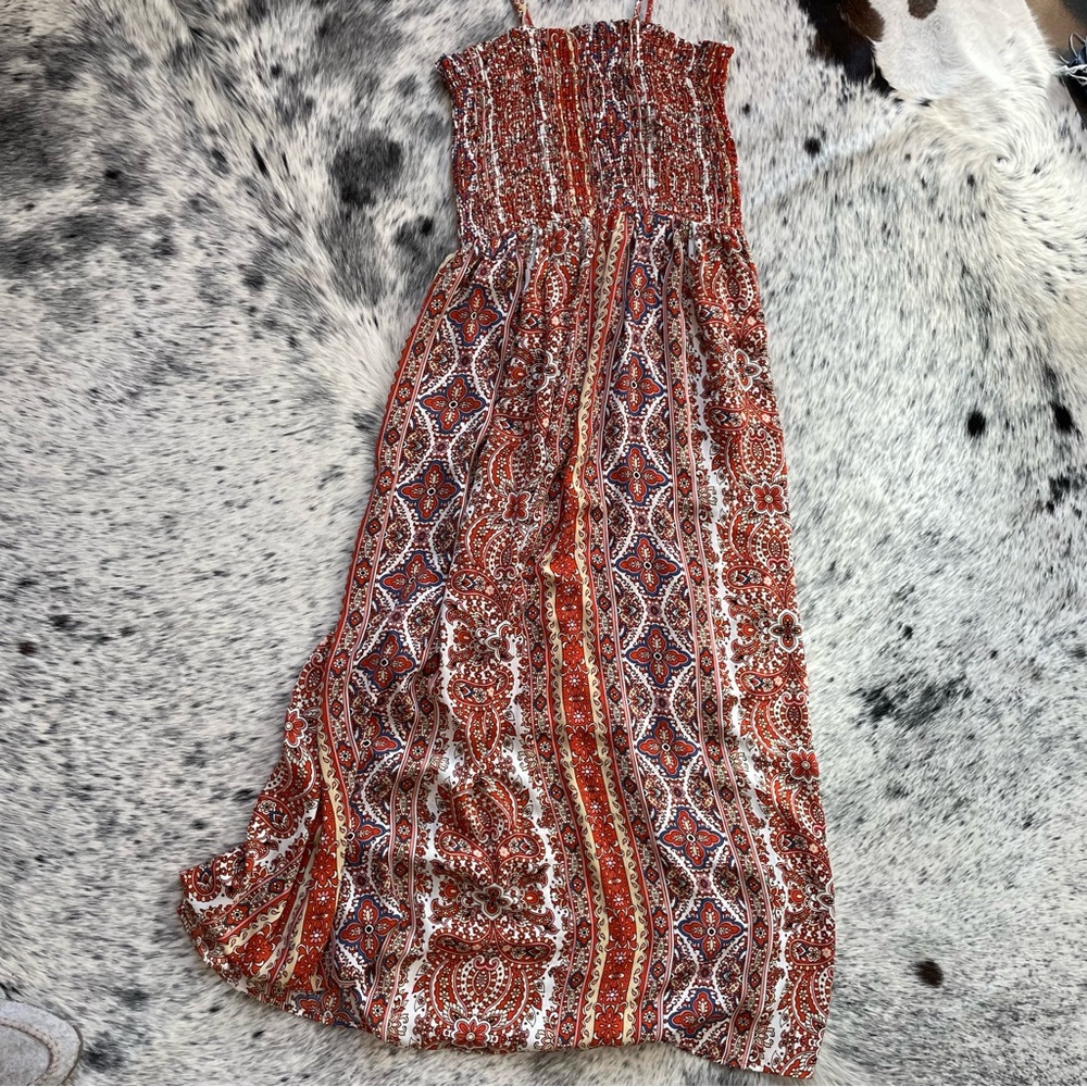 Burn Orange Boho Summer Dress - NEVER WORN